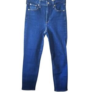 Rag & Bone Dark Wash Tapered Legs High Waist Ankle Denim Jeans Size 26